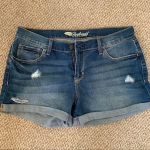Old Navy distressed boyfriend denim shorts